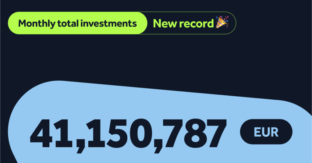 Monthly total investments