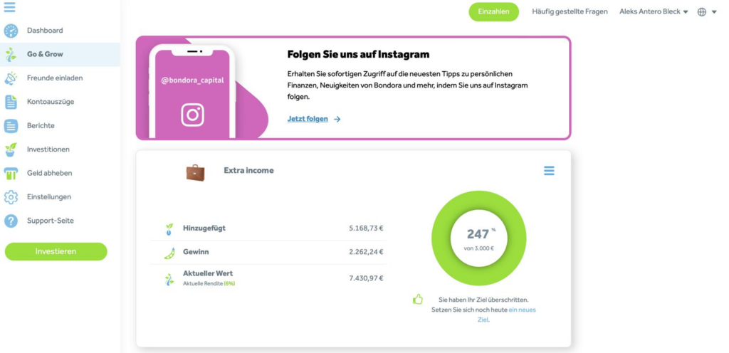 Aleks’ Go & Grow Portfolio – für ihn die flexibelste Lösung mit stabilen Erträgen!
